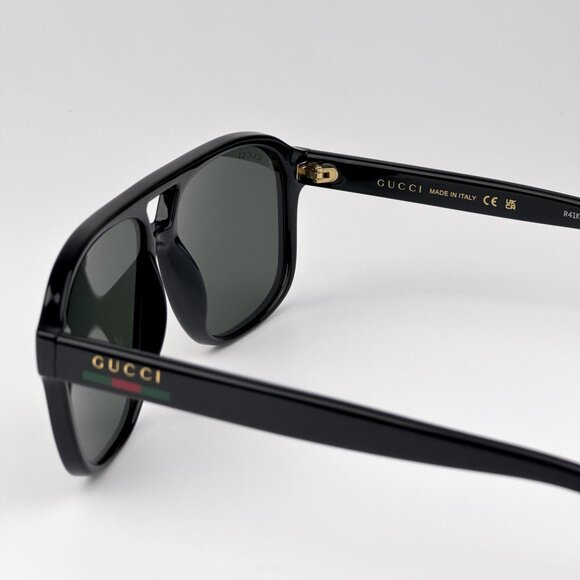 Gucci Sunglasses – Black Pilot Frame with Grey Lenses (GG1856S 001) - Picture 7 of 12